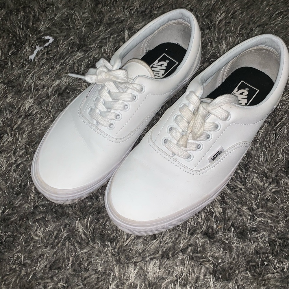 White leather vans